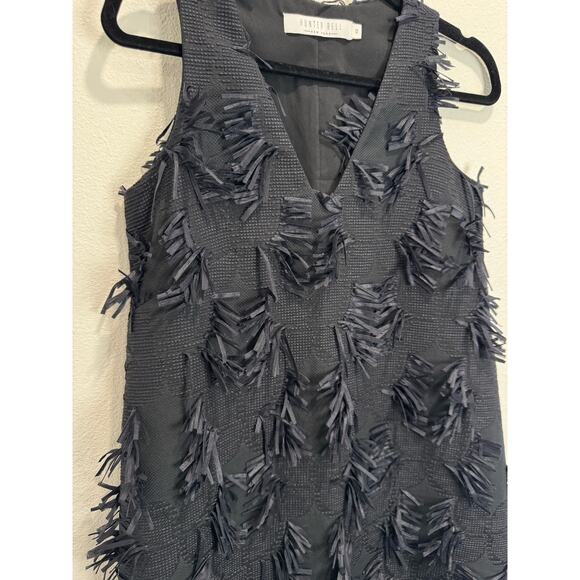 Hunter Bell Fringe Black Party Dress XS - Picture 4 of 5